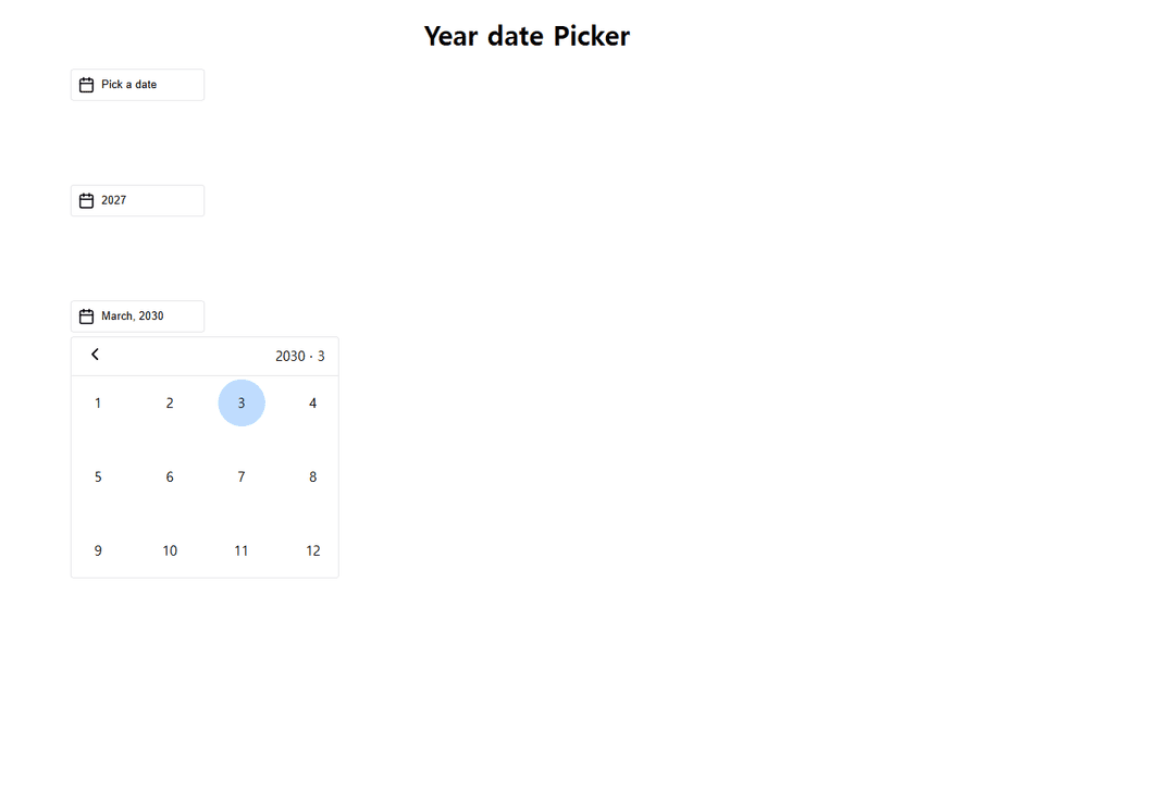 React YearMonth Picker